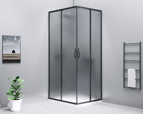 Gelco SIGMA SIMPLY BLACK obdélníkový sprchový kout 1000x900 mm, L/P varianta, rohový vstup, sklo Brick