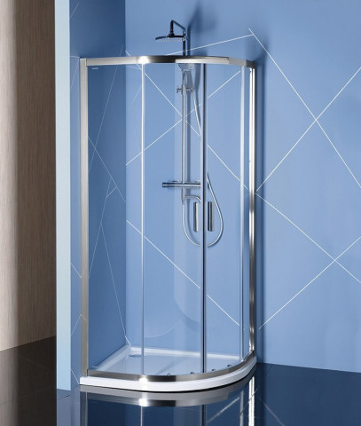 Polysan EASY čtvrtkruhová sprchová zástěna 1200x900mm, L/R, čiré sklo