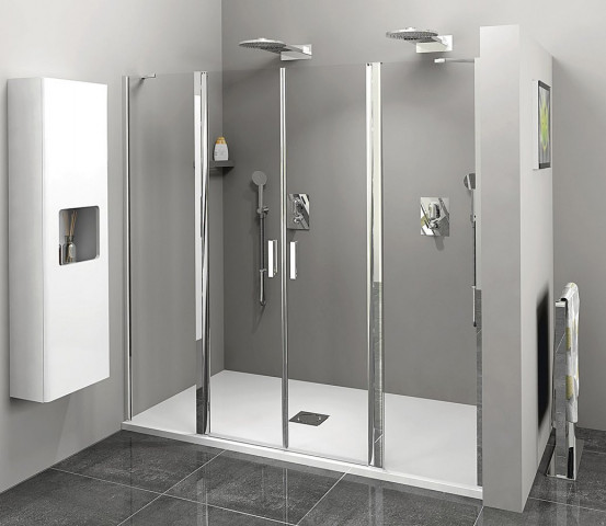 Polysan ZOOM sprchové dveře 1600mm, čiré sklo