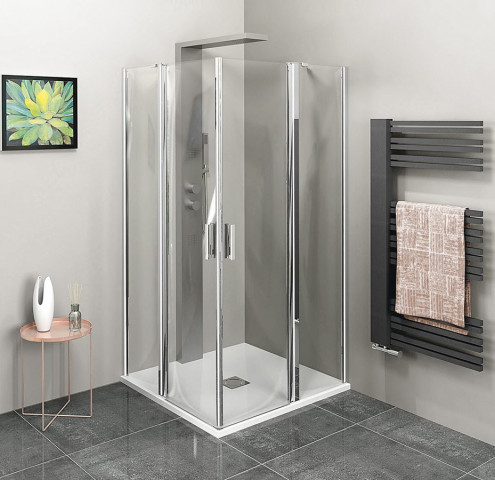 Polysan ZOOM čtvercová sprchová zástěna 900x900mm, čiré sklo