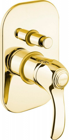 Sapho KIRKÉ podomítková sprchová baterie, 2 výstupy, zlato