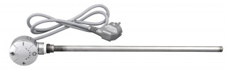 Aqualine Topná tyč s termostatem, rovný kabel, 600 W, chrom