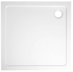 Aqualine TECMI sprchová vanička z litého mramoru, čtverec 90x90cm, bílá
