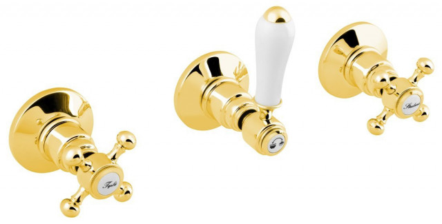 Sapho ANTEA podomítková sprchová baterie, 2 výstupy, zlato
