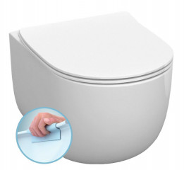 Kerasan FLO závěsná WC mísa, Rimless, 37x54cm, bílá