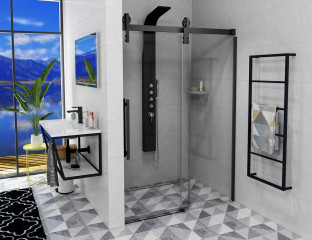 Gelco VOLCANO BLACK sprchové dveře 1200 mm, čiré sklo