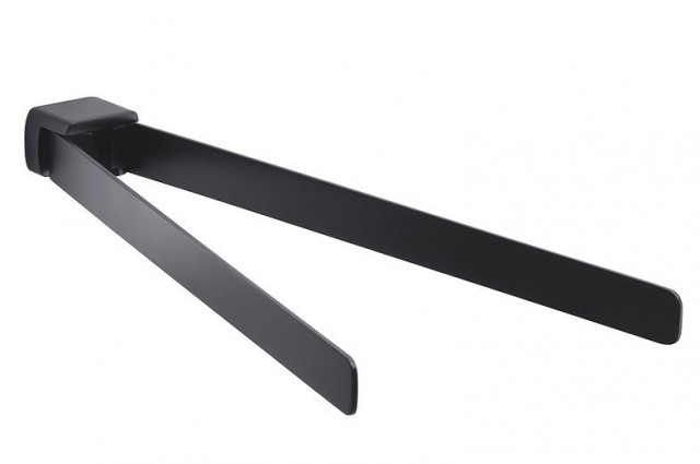 Gedy PIRENEI dvojitý držák ručníků otočný 350mm, černá mat