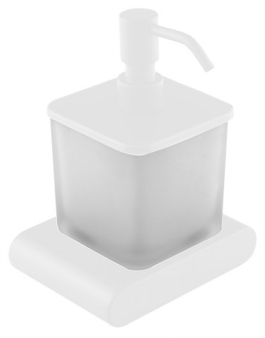 Sapho FLORI dávkovač mýdla, 300ml, mléčné sklo, bílá mat