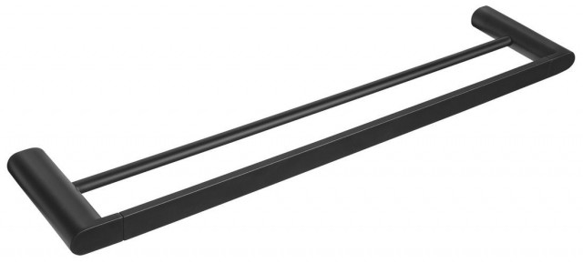 Sapho FLORI dvojitý držák ručníků 600mm, černá mat