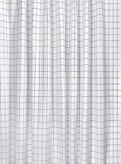 Aqualine Sprchový závěs 180x180cm, vinyl, černá/bílá čtvercový vzor