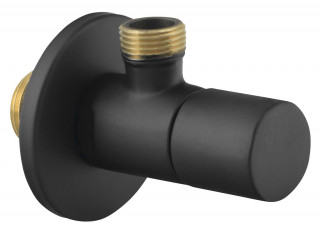 Sapho Rohový ventil kulatý, 1/2"x3/8", černá mat