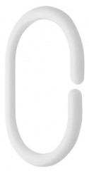 Aqualine Kroužky na sprchový závěs 12 ks, plast, bílá