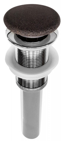 Sapho Umyvadlová výpust 5/4", click-clack, betonová zátka, černý granit