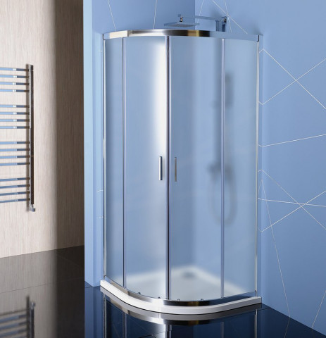 Polysan EASY čtvrtkruhová sprchová zástěna 900x900mm, sklo BRICK