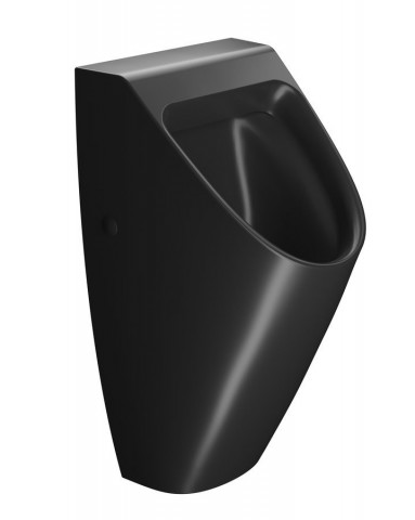 GSI COMMUNITY urinál se zakrytým přívodem vody, 31x65cm, černá mat