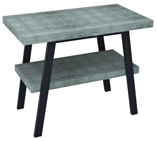 Sapho TWIGA umyvadlový stolek 90x72x50 cm, černá mat/aquamarine