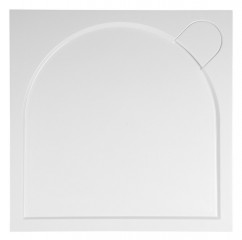 Gelco LARCA sprchová vanička z litého mramoru, čtverec 90x90cm, bílá