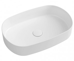 Isvea INFINITY OVAL keramické umyvadlo na desku, 55x36cm, bílá