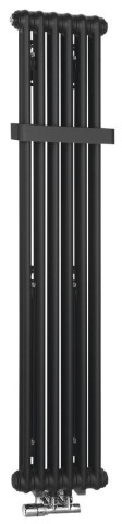 Sapho FEDE otopné těleso 1500x306mm, 6 seg., černá mat
