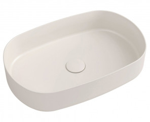 Isvea INFINITY OVAL keramické umyvadlo na desku, 55x36cm, ivory