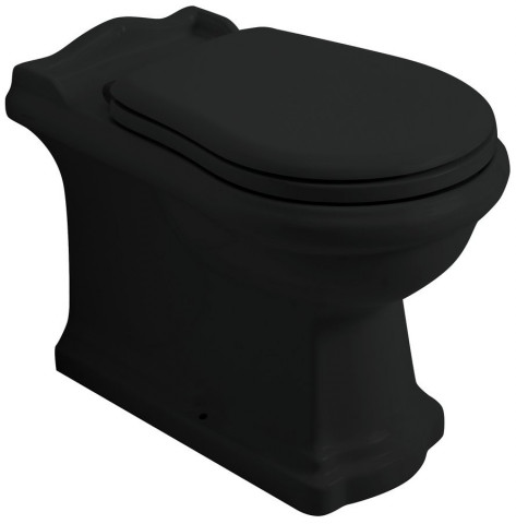 Kerasan RETRO WC mísa stojící, 39x61cm, spodní/zadní odpad, černá mat