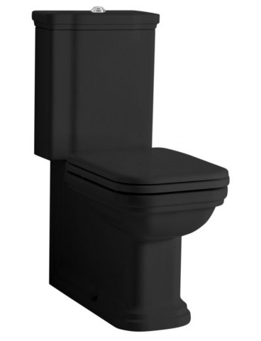 Kerasan WALDORF WC kombi, spodní/zadní odpad, černá-chrom