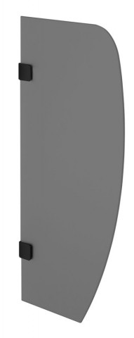 Sapho Dělící stěna mezi urinály 40x80 cm, tmavé sklo, černá mat