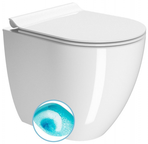 GSI PURA WC mísa stojící, Swirlflush, 36x50cm, spodní/zadní odpad, bílá ExtraGlaze