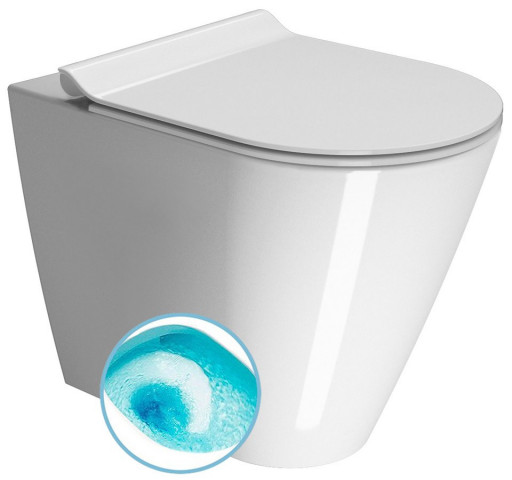 GSI KUBE X WC mísa stojící, Swirlflush, 36x55cm, spodní/zadní odpad, bílá ExtraGlaze