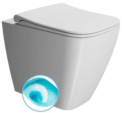 GSI NUBES WC mísa stojící, Swirlflush, 35x52cm, spodní/zadní odpad, bílá dual-mat
