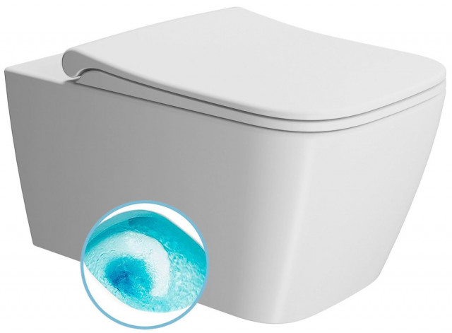 GSI NUBES závěsná WC mísa, Swirlflush, 35x55cm, bílá dual-mat