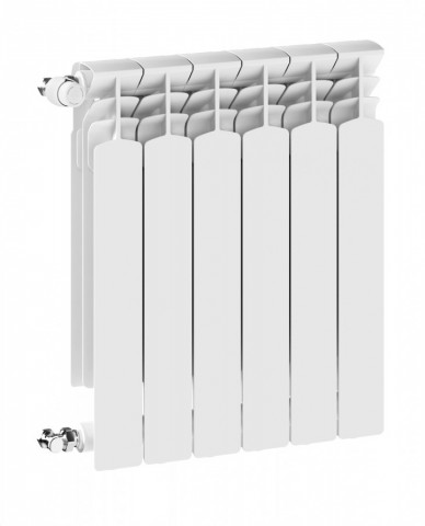Deskový HLINÍKOVÝ radiátor G500F 6-segmentový WHITE universální