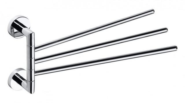 Sapho X-ROUND trojitý držák ručníků otočný 380mm, chrom