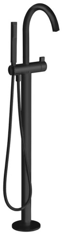 Sapho Vanová baterie s připojením do podlahy, černá mat