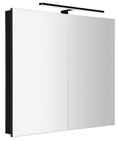 Sapho GRETA galerka s LED osvětlením, 81x70x14cm, černá mat