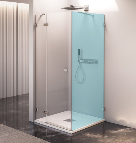 Polysan FORTIS EDGE sprchové dveře bez profilu 1100mm, čiré sklo, levé