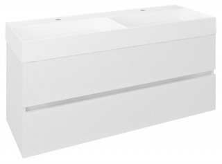 Sapho ODETTA umyvadlová skříňka 118x50x43,5cm, bílá lesk