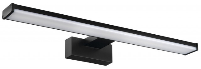 Sapho CHICAGO LED svítidlo, 400x120mm, 8W, 230V, IP44, plast, černá mat