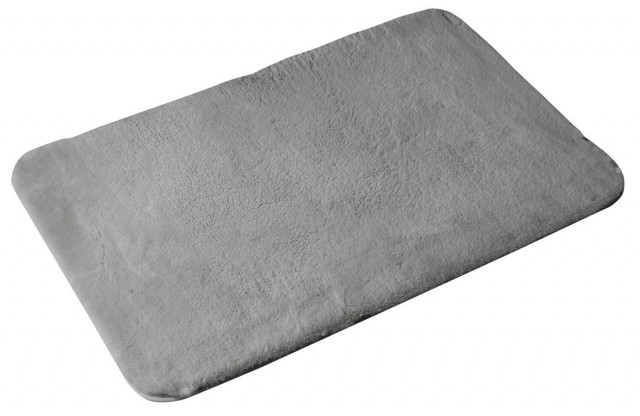 Gedy FUZZY koupelnová předložka, 50x80cm, 100% polyester, protiskluz, šedá