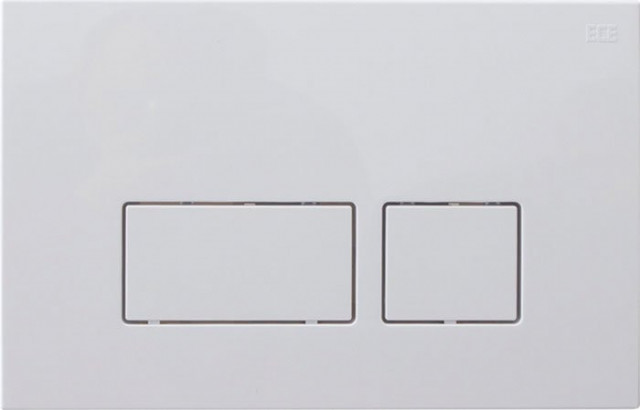 Aqualine DUAL tlačítko hranaté pro nádržky 52TD0104E a 52AL0104E , bílá