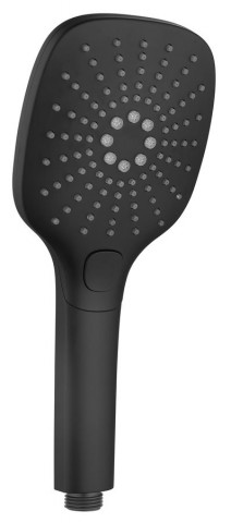 Sapho Ruční masážní sprcha s tlačítkem, 3 režimy sprchování, 109x109mm, ABS/černá mat