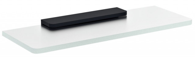 Sapho PIRENEI skleněná police 200mm, černá/mléčné sklo