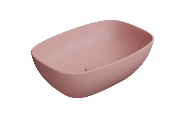 GSI NUBES keramické umyvadlo na desku 50x35cm, blush mat