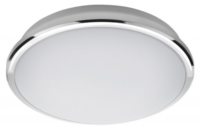 Sapho SILVER stropní LED svítidlo,  Ø 29cm, 10W, 230V, 3000K/4000K/6500K, IP44, chrom