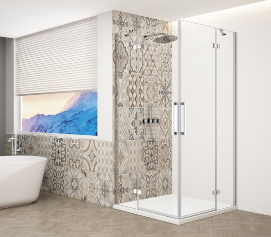 Gelco TRINITY CHROME obdélníkový sprchový kout 1100x1000mm, rohový vstup, čiré sklo