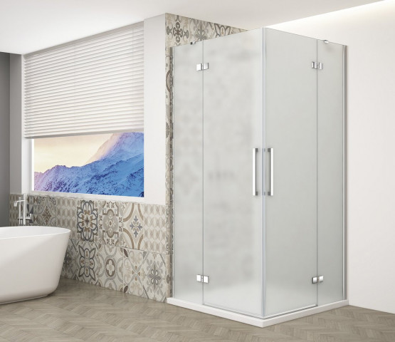 Gelco TRINITY CHROME obdélníkový sprchový kout 1000x900mm, rohový vstup, matné sklo
