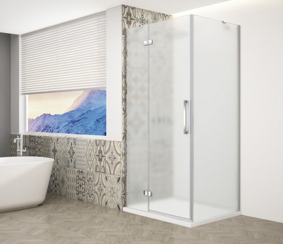 Gelco TRINITY CHROME čtvercový sprchový kout 900x900mm, matné sklo, levé