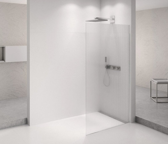 Polysan ARCHITEX CHROM sprchová zástěna 662mm, sklo Flute
