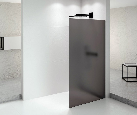 Polysan ARCHITEX BLACK MATT sprchová zástěna 1162mm, kouřové matné sklo