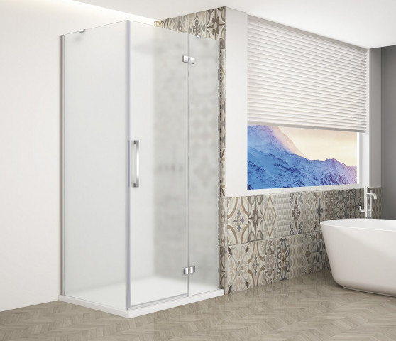 Gelco TRINITY CHROME obdélníkový sprchový kout 1000x1200mm, matné sklo, pravé
